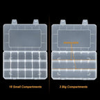 CGCG 3-Pack 18-Grid Clear Plastic Beads Organizer Box 7.9x5.8 | Multi - Image 3