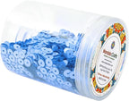 Mandala Crafts 6mm Flat Round Light Blue Sequins - Image 4