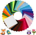 40 Pack Thin Felt Fabric Sheets 4" x 4" Assorted Colors Squares Felt Fabric by iRFKCIOW