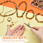 Craft Crystal Beads Jewelry Making Kit, Shade Brown Beads Including 8 Types of - Image 4
