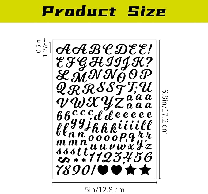 3040Pcs 20 Sheets Small Letter Number Stickers, 0.5inch Colorful Self-Adhesive - Image 2