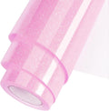 Pink Glitter HTV Heat Transfer Vinyl Roll 12inch x 10 ft by WOOGLITTER