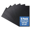 Plastic Sheet 12" x 24" x 0.06", Abs Plastic Sheets 6 Pack by KINLINK