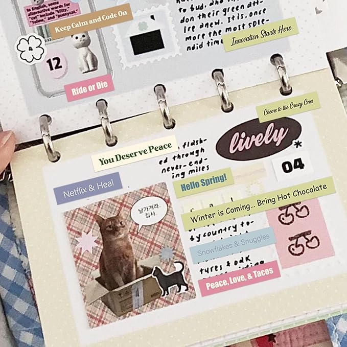 PRSTINCOL 2346PCS Quote Stickers, 48 Sheets Scrapbook Supplies Kit Word Stickers - Image 2