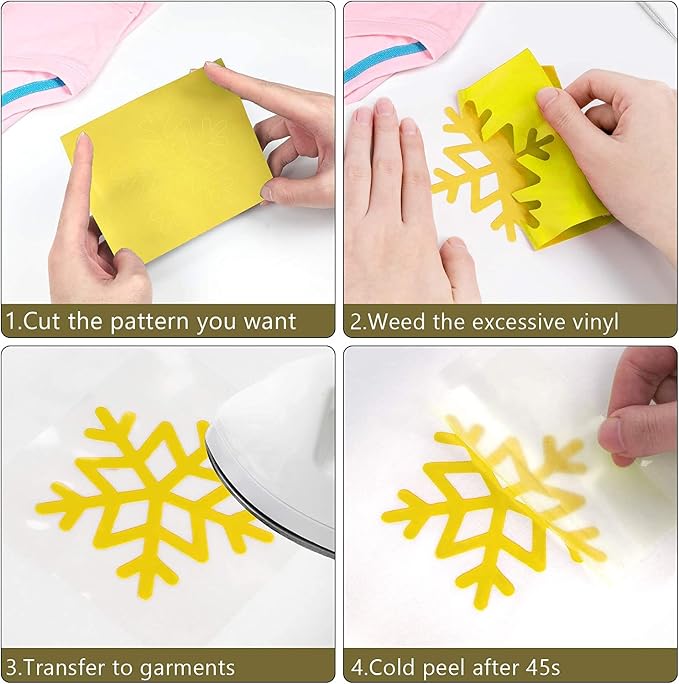 HTVRONT Heat Transfer Vinyl Yellow HTV Rolls, HTV Vinyl - Image 6