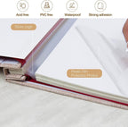 potricher Large Photo Album Self Adhesive 4x6 5x7 8x10 Pictures Linen Cover 80 - Image 4