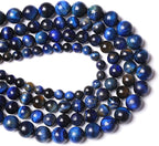 Lapis Lazuli Blue Tiger Eye Beads Natural Stone Round Loose Beads Energy - Image 3