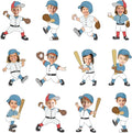 OBUSATT 60 Pcs Baseball Player Theme Cutouts Baseball Bulletin Board Decoration by OBUSATT