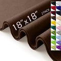 Brown Felt Fabric Sheets 18" x 18" 1.6mm Soft Felt, Dark Brown | Soft Precut by AblemeDeco