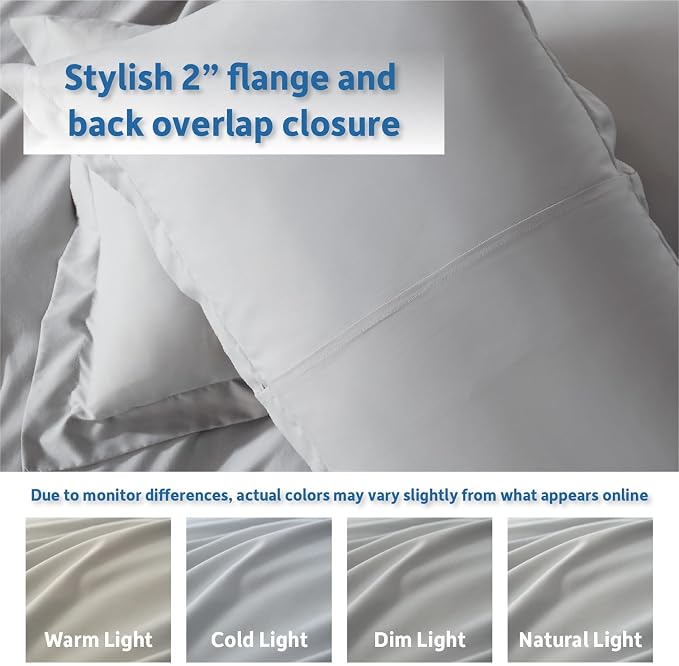 Nestl Light Grey California King Duvet Cover Sets - Image 8