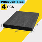 Treela 4 Pcs Customizable Polyethylene Foam Sheets 16x12x2" Black Thick - Image 2