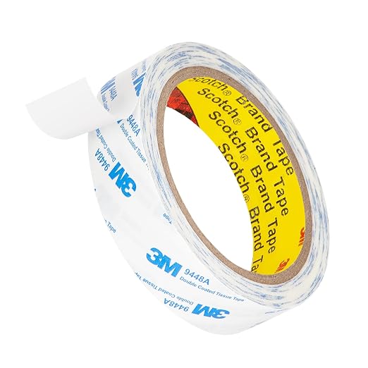 3M Double Sided Tape 1"×32.8Ft 1 Pack 9448A Double Coated Tissue Tape | Strong - Image 8