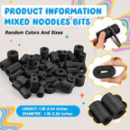 Frienda 50 Pcs Pool Noodles Bits Multicolor Craft Small Size Versatile Mixed - Image 2