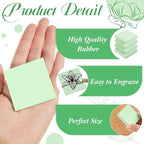 Frienda 24 Pcs 2" x 2" Rubber Carving Blocks Linoleum Blocks - Image 3
