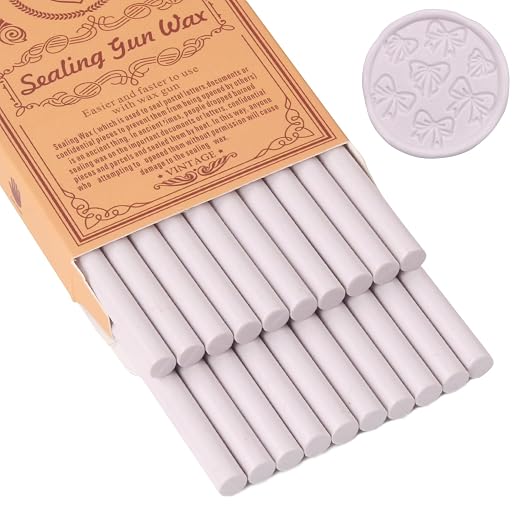 Light Purple Sealing Wax Sticks, WASOHLING 20Pcs Glue Gun Wax Seal Sticks by WASOHLING