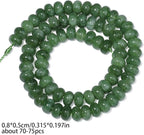 Songxi 5x8mm Natural Green Colored Jade Stone Rondelle Beads, Gemstone - Image 2