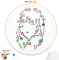 Woman Flowers Embroidery Kits for Beginners Adults, Floral Hand Embroidery by Unknown