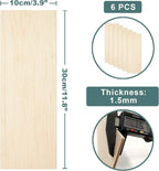 CRAFTIFF Balsa Wood Sheets Unfinished Thin Wood Pieces - Image 2