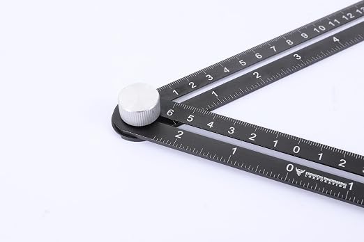 PEC Tools Professional Multi-Angle Measuring Ruler – Heavy Duty Metal Template - Image 3
