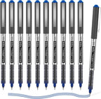 Shuttle Art Rollerball Pens, 10 Pack Blue Liquid Ink Pens, 0.5mm Extra Fine by ShuttleArt