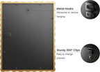 11x14 Picture Frame with Mat for 8x10, Wavy Edge Wooden Real Glass Photo Frame - Image 5