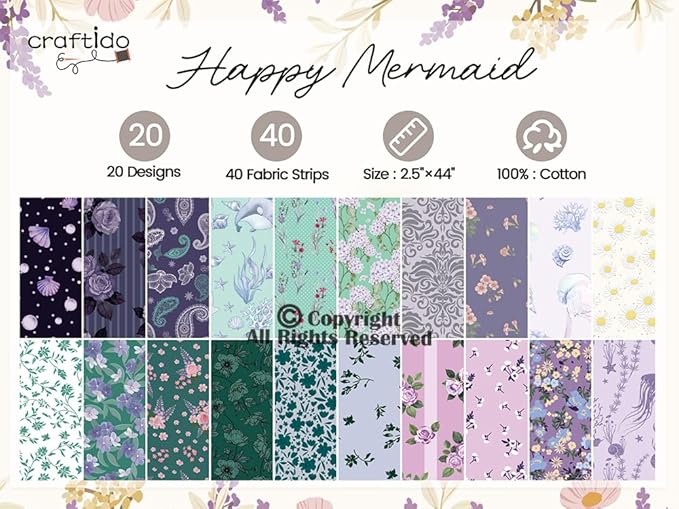 Craftido-20 Options-100% Cotton Jelly Roll Fabric Precut Strips - Image 4