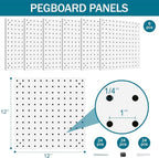 Peg Board Kit, Includes Pegboard and Accessories, - Image 2
