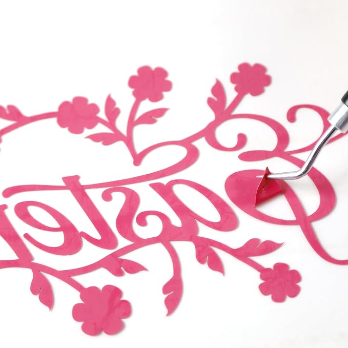 RENLITONG Rose Red Iron on Vinyl 12Inch by 20ft Roll Heat Transfer Vinyl - Image 5