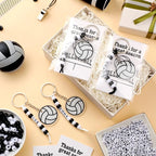 Suncalla 984 Pcs 24 Set Volleyball Keychain Making Kit DIY Volleyball Bag Tag - Image 3