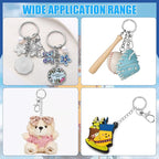 Glarks 125pcs Silver Keychain Making Kit, Keychain Craft Supplies Including Key - Image 5