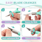 DIYSELF Precision Craft Knife, Fingertip Hobby Knife, Ergonomic Finger Loop - Image 7