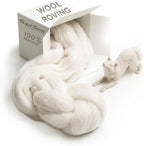 Wool Roving Top – 8 OZ Natural Corriedale, Bulk Pack, Best Core Wool by DesertBreezeDistributing
