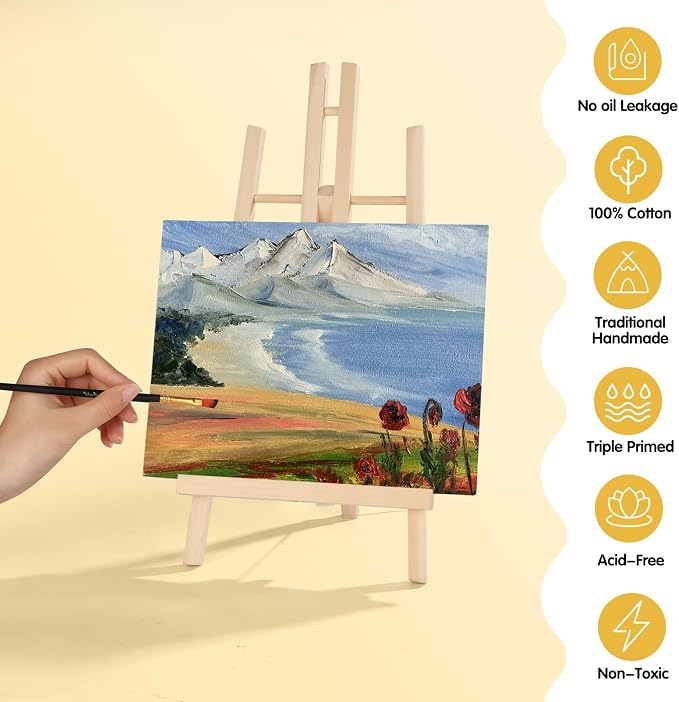 ESRICH Canvas Boards for Painting 8x10, 240 Pack Canvases for Painting Cotton - Image 3