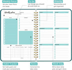 Taja Undated Weekly Planner, Weekly To Do List Notebook - Image 2