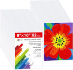 Simetufy 82 Pack 8x10 Inch Bulk Flat Canvas Boards by Simetufy