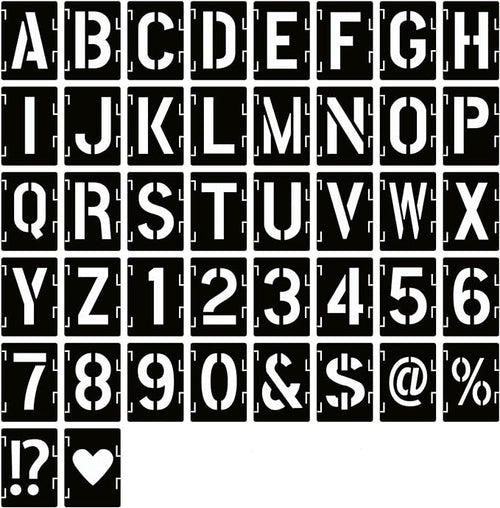 1 Inch Letter Stencils Symbol Numbers Craft Stencils, DIY Art Projects by YEAJON
