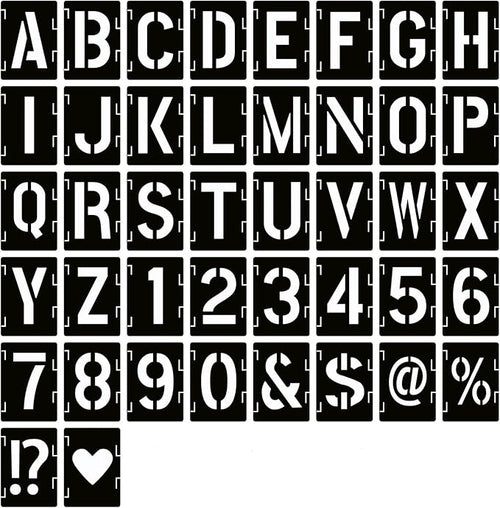 1 Inch Letter Stencils Symbol Numbers Craft Stencils, DIY Art Projects by YEAJON