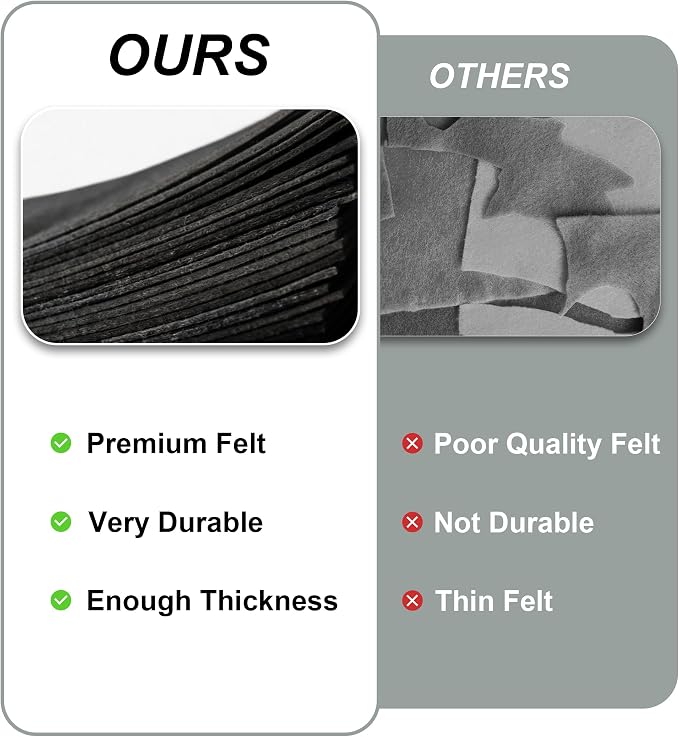 20PCS Black Felt Fabric Sheets - Image 5
