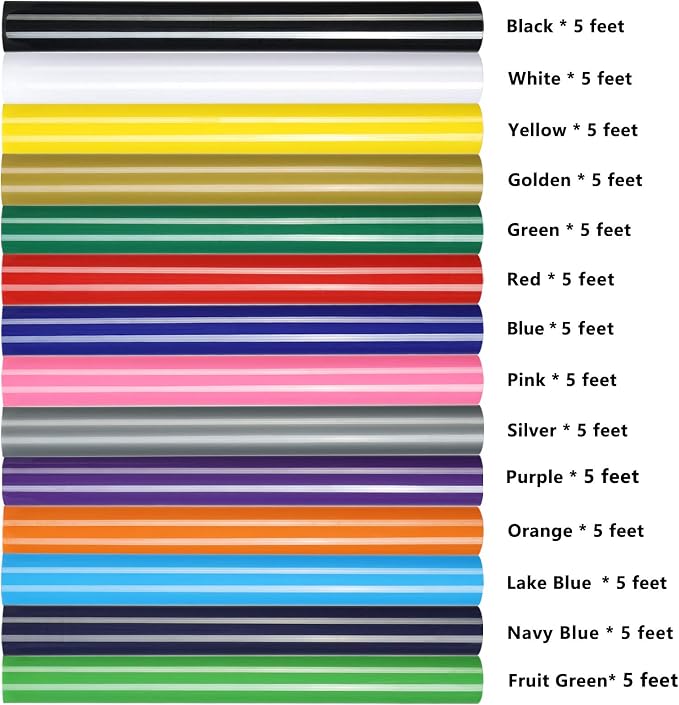 TUMIYA 14 Rolls Heat Transfer Vinyl, HTV Vinyl - Image 2