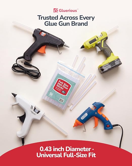 Gluerious Full Size Hot Glue Sticks 50 Pack, 0.43 x 6 Inch Large Glue Sticks - Image 4