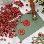 Crimson 300 Pcs Wax Seal Beads, Bright Red, Smokeless Odorless Non-Toxic Quick - Image 5