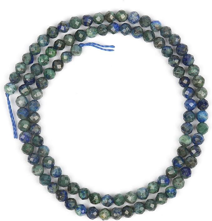 4mm 90pcs Phoenix Lapis Lazuli Tiny Gemstone Beads - Image 3