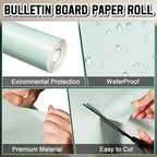Inkspire Mint Green Bulletin Board Paper Roll, 14.8FTx47IN Large Reusable - Image 3