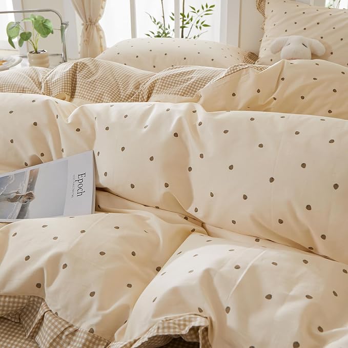 mixinni Floral Duvet Cover Set Twin Size – 100% Cotton 3-Piece Bedding Set - Image 9