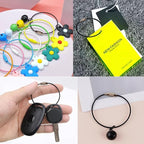 ROYHOO 50PCS Black Stainless Steel Wire Keychains Cable, Key Rings, Heavy Duty - Image 3