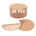Self-Adhesive Cork Sheets for DIY Coasters, 4 Inch Round, Strong Adhesive-Backed by KITLAB