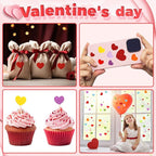 600Pcs Glitter Foam Heart Stickers Valentines Day Love Sticker | 3 Sizes - Image 6