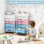 5 Drawer Rolling Storage Cart - Image 8