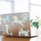 60 Sheets Holographic Laminate Sheets Clear Glitter A4 Size Vinyl Sticker Paper - Image 5