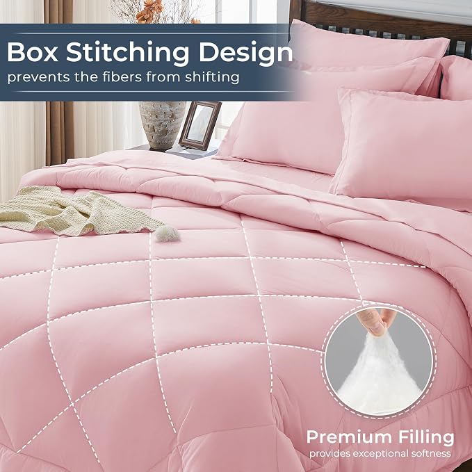 HEVUMYI Pink Queen Comforter Set - Image 4